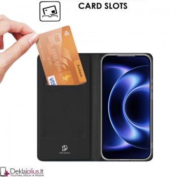 Dux Ducis Skin Pro dirbtinės odos dėklas - juodas (Xiaomi 17 Ultra)